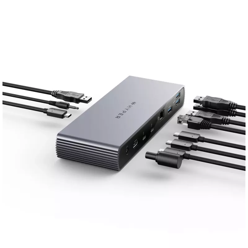 Targus HDTB4D-EUZ docking station per laptop/replicatore di porte Thunderbolt 4 grigio