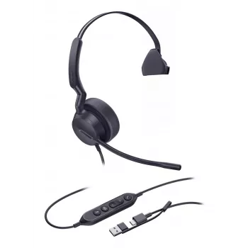 Yealink UH42 Mono Teams cuffie USB-C/A, con filo, chiamate/musica, 20 - 20000 Hz, 116 g, cuffie, nero