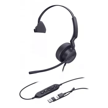 Yealink UH42 Mono Teams cuffie USB-C/A, con filo, chiamate/musica, 20 - 20000 Hz, 116 g, cuffie, nero