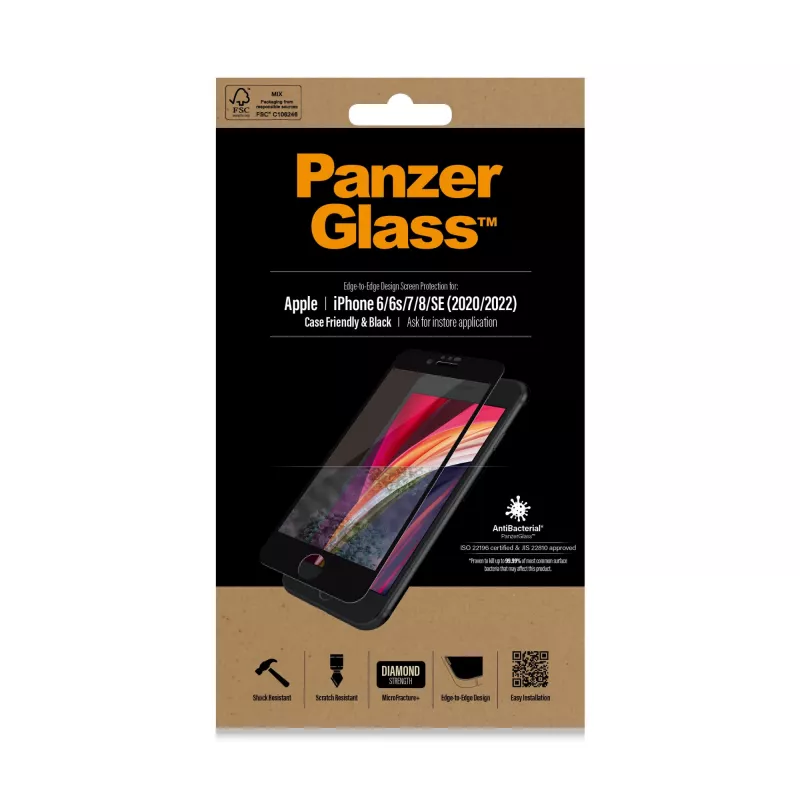PanzerGlass® protezione display iPhone 8 | 7 | 6s | 6 | SE (2020/2022) | Edge-to-Edge