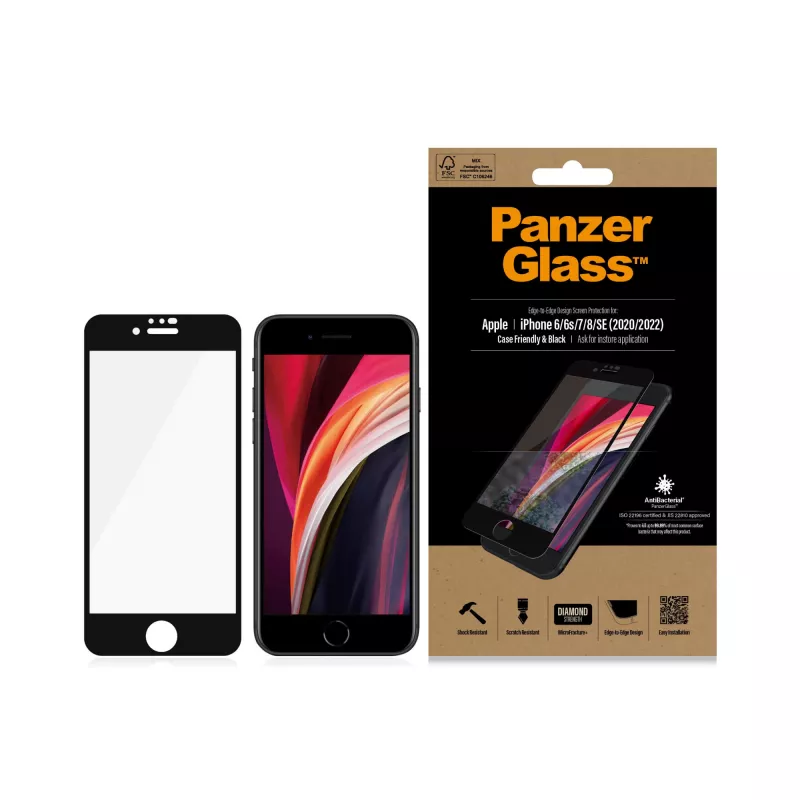 PanzerGlass® protezione display iPhone 8 | 7 | 6s | 6 | SE (2020/2022) | Edge-to-Edge