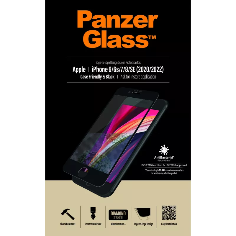 PanzerGlass® protezione display iPhone 8 | 7 | 6s | 6 | SE (2020/2022) | Edge-to-Edge