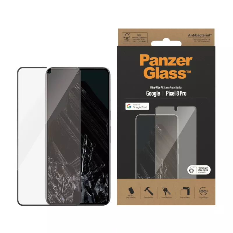 PanzerGlass® protezione schermo Google Pixel 8 Pro | Ultra-Wide Fit