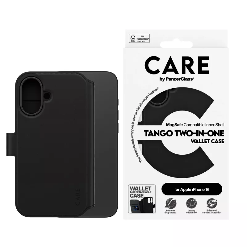 PanzerGlass CARE™ by ® Tango 2-in-1 Wallet Case con MagSafe iPhone 16