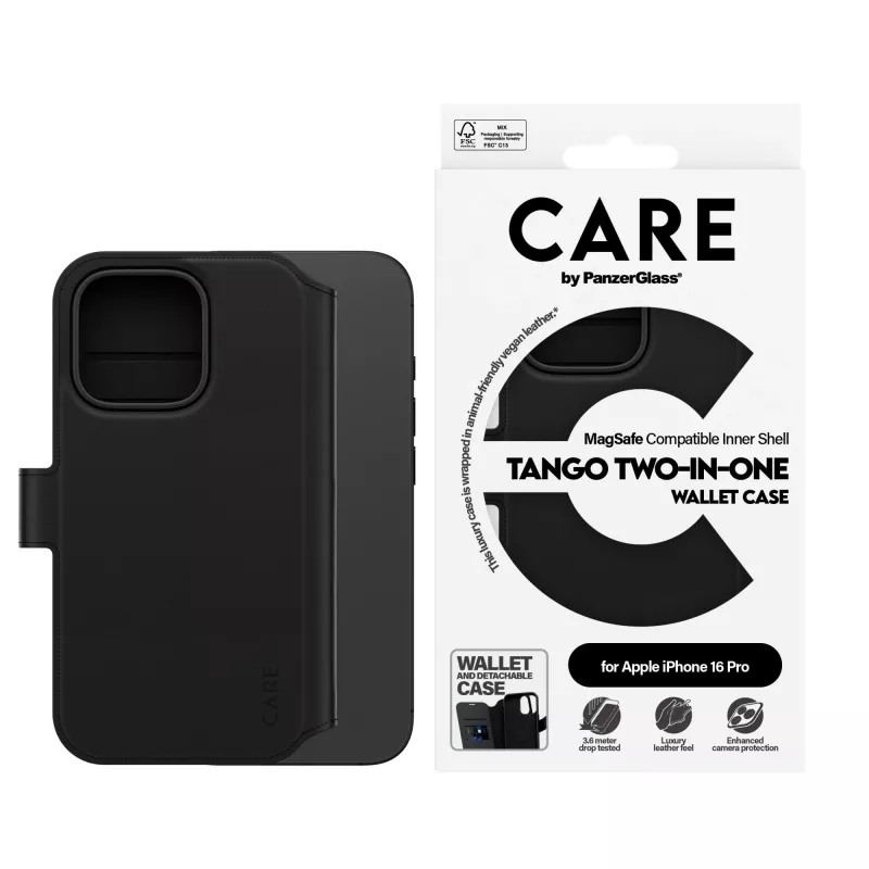 PanzerGlass CARE™ by ® Tango 2-in-1 Wallet Case con MagSafe iPhone 16 Pro