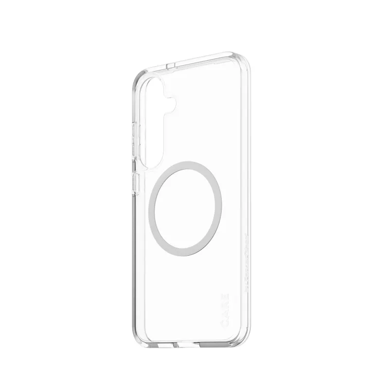 PanzerGlass CARE™ by ® Urban Combat custodia, trasparente, con bianco, compatibile Qi per Samsung Galaxy S25+