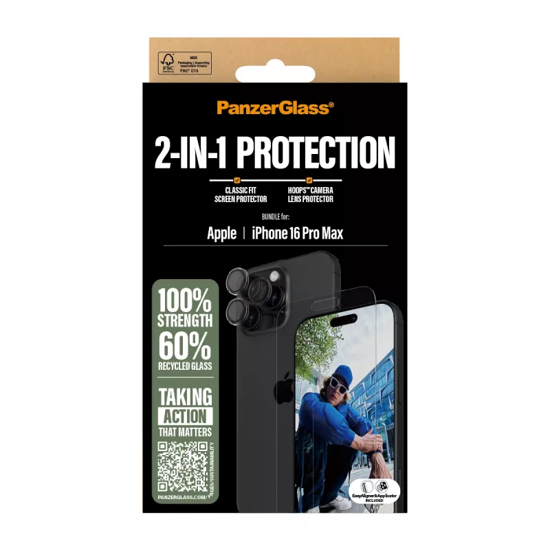 PanzerGlass bundle 2-in-1 iPhone 16 Pro Max B2876+1286