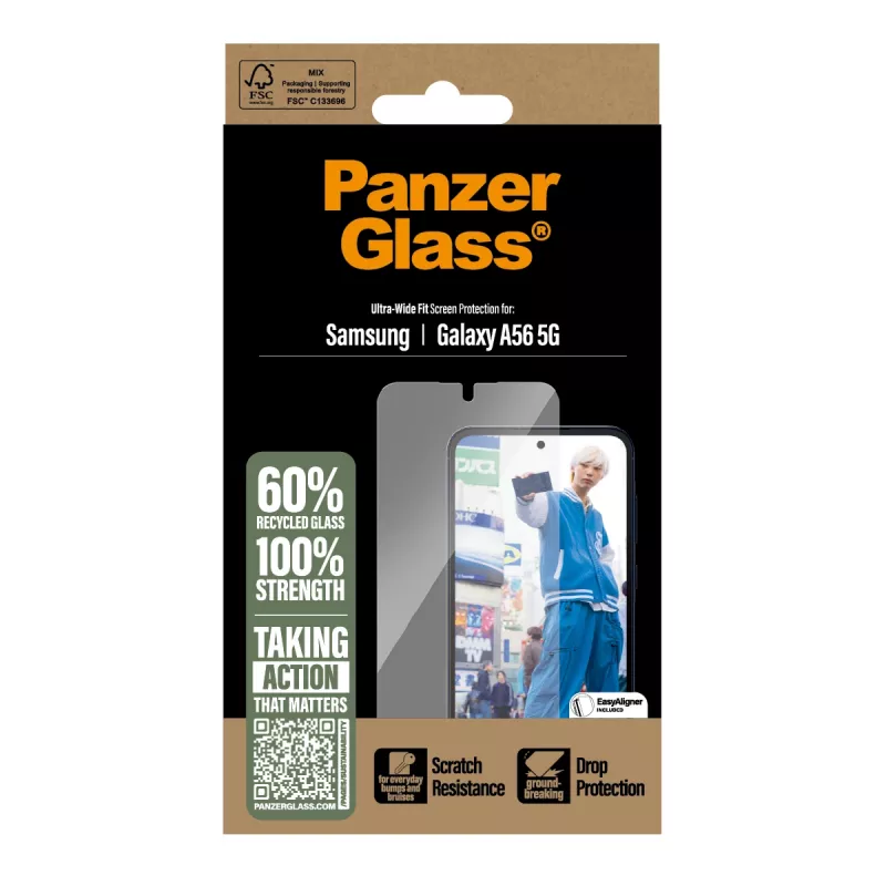 PanzerGlass® protezione display Samsung Galaxy A56 5G | Ultra-Wide Fit con EasyAligner