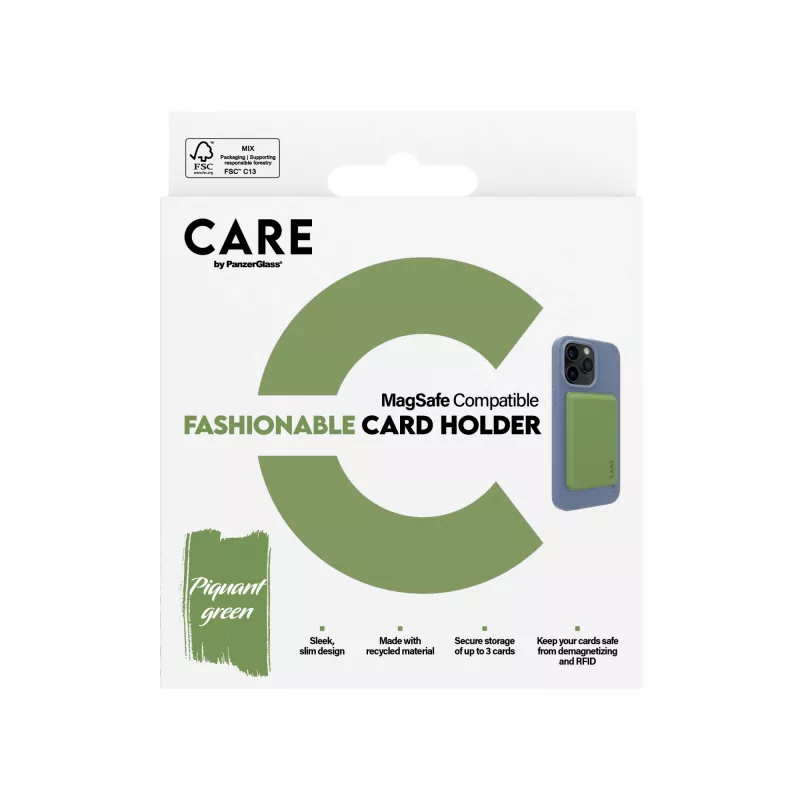 PanzerGlass CARE™ by ® portacarte verde iPhone, custodia, Apple, Apple - iPhone, verde