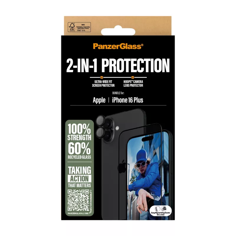 PanzerGlass 2-in-1 Bundle iPhone '24 6,7 pollici B2863+1283
