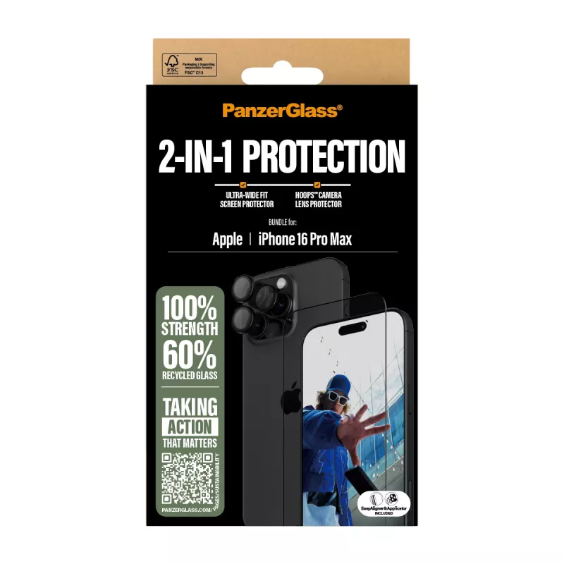 PanzerGlass ® bundle 2-in-1 iPhone 16 Pro Max
