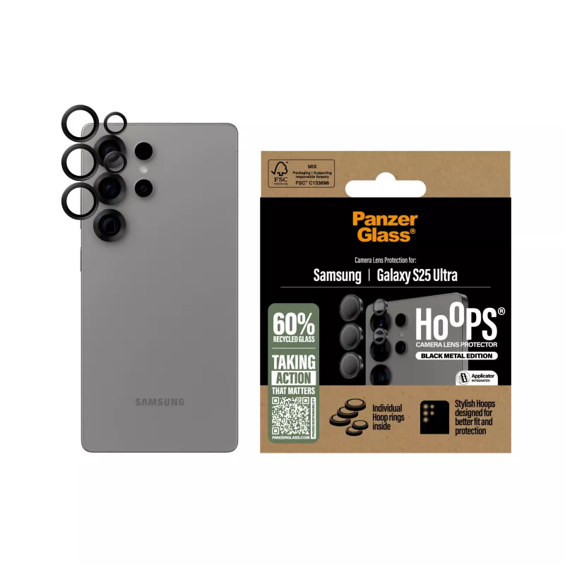 PanzerGlass ® Hoops® protezione lenti fotocamera nero Samsung Galaxy S25 Ultra