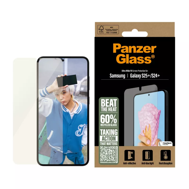 PanzerGlass ® protezione schermo All-in-One Samsung Galaxy S25+ | S24+ | Ultra Wide Fit