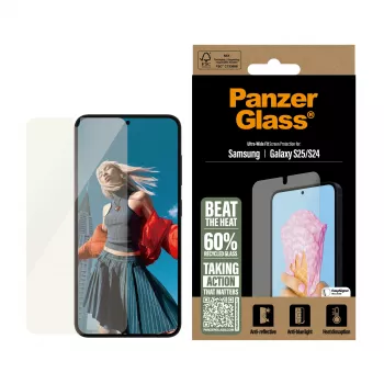 PanzerGlass ® protezione schermo All-in-One Samsung Galaxy S25 | S24 | Ultra Wide Fit