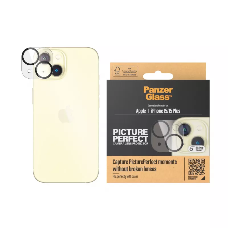 PanzerGlass ® PicturePerfect protezione lenti fotocamera iPhone 15 | 15 Plus
