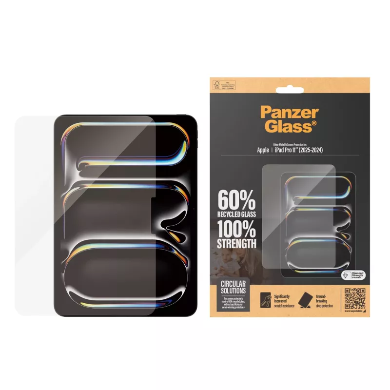 PanzerGlass® pellicola protettiva display iPad Pro 11'' (2024-2025) | Ultra-Wide Fit