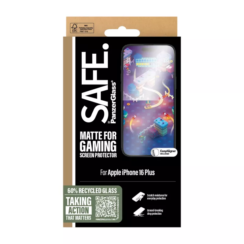 PanzerGlass SAFE. by ® pellicola protettiva display Gaming iPhone 16 Plus | 15 Plus | Ultra-Wide Fit