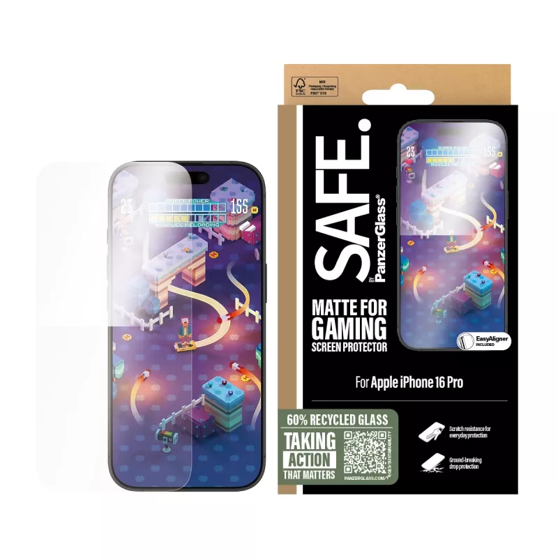 PanzerGlass SAFE. by ® protezione display Gaming iPhone 16 Pro | Ultra-Wide Fit