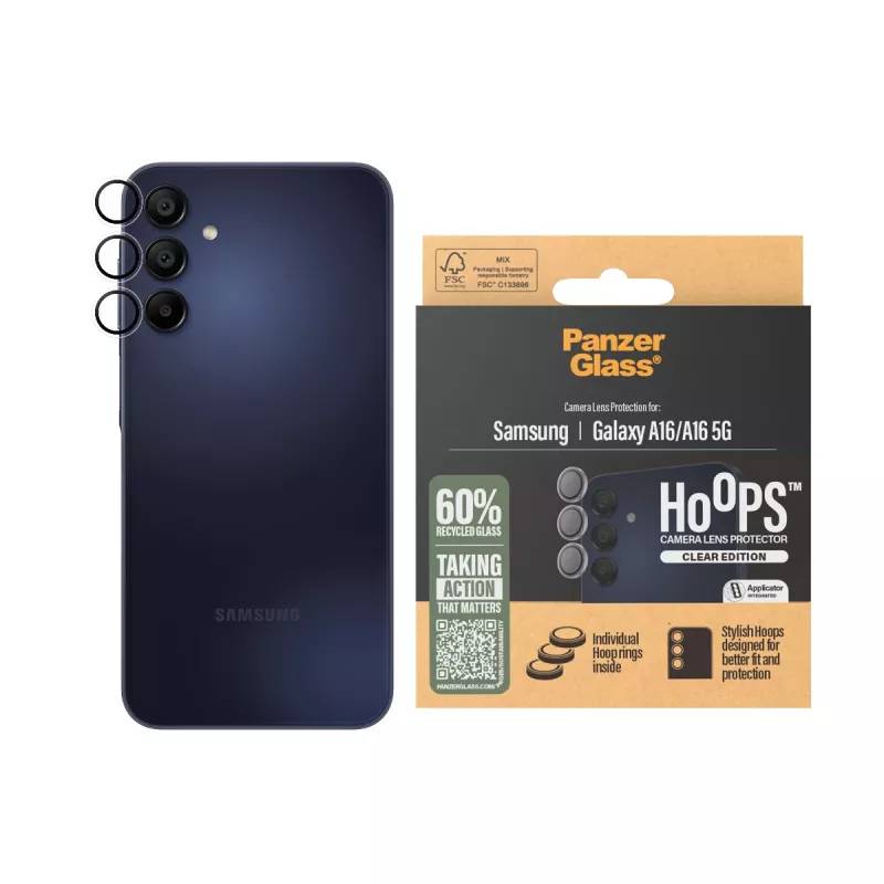 PanzerGlass ® Hoops® protezione lenti fotocamera trasparente Samsung Galaxy A16 | A16 5G