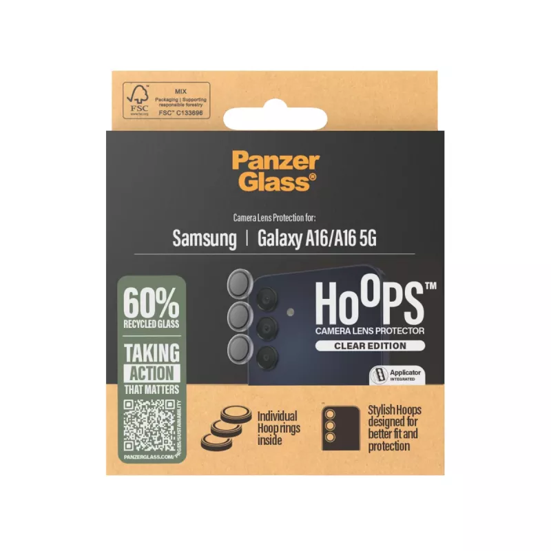 PanzerGlass ® Hoops® protezione lenti fotocamera trasparente Samsung Galaxy A16 | A16 5G