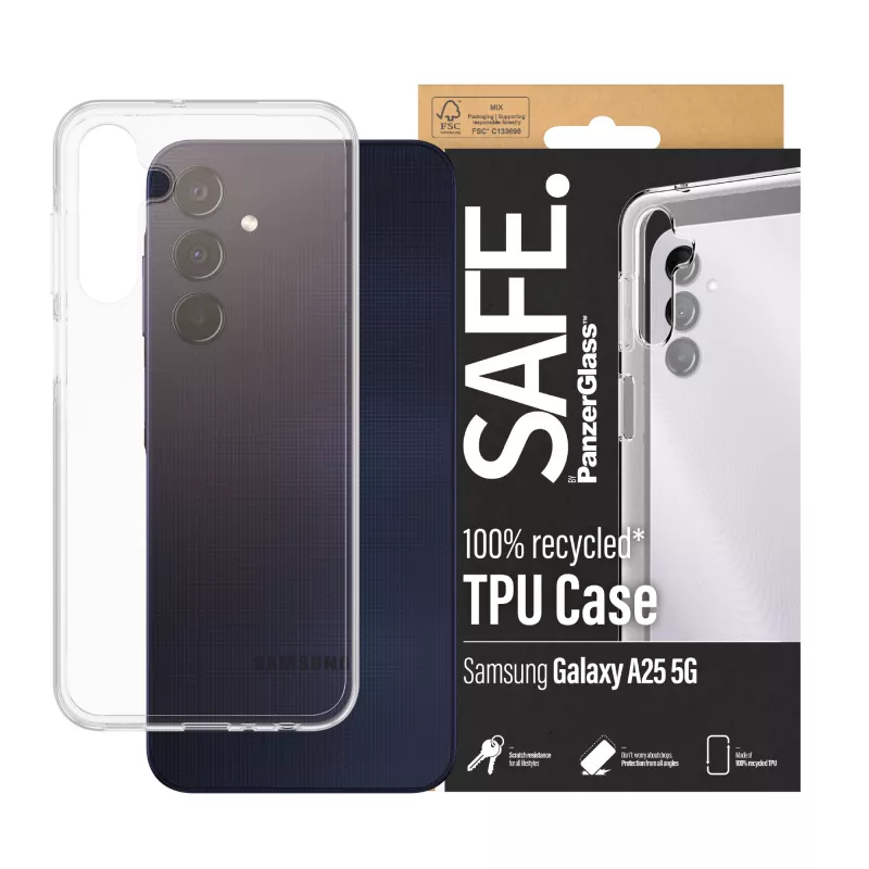 PanzerGlass SAFE. by ® custodia TPU Samsung Galaxy A25 5G | trasparente