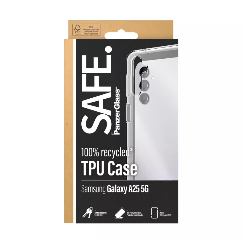 PanzerGlass SAFE. by ® custodia TPU Samsung Galaxy A25 5G | trasparente