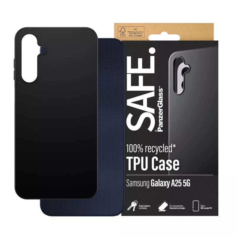 PanzerGlass SAFE. by ® custodia TPU Samsung Galaxy A25 5G | nero