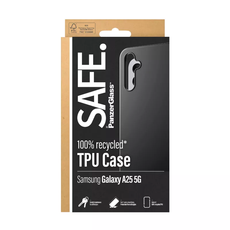 PanzerGlass SAFE. by ® custodia TPU Samsung Galaxy A25 5G | nero
