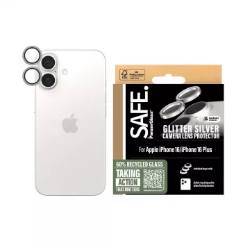 Protezione obiettivo fotocamera PanzerGlass SAFE. by Glitter Silver iPhone '24 6,1 pollici | 6,7 pollici