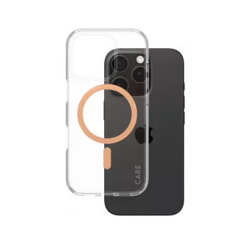 PanzerGlass CARE™ by ® Urban Combat Case trasparente con MagSafe Peachy iPhone 16 Pro