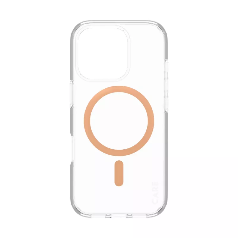 PanzerGlass CARE™ by ® Urban Combat Case trasparente con MagSafe Peachy iPhone 16 Pro
