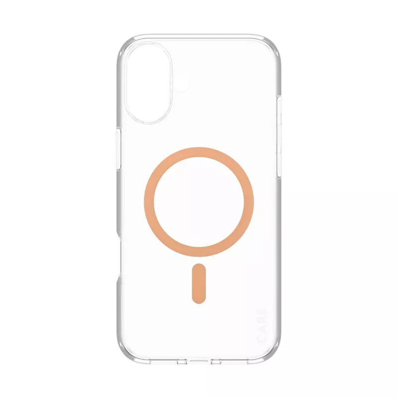 PanzerGlass CARE™ by ® custodia Urban Combat trasparente con MagSafe Peachy iPhone 16 Plus