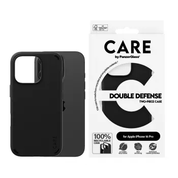 PanzerGlass CARE™ by ® Double Defense Case nero iPhone 16 Pro