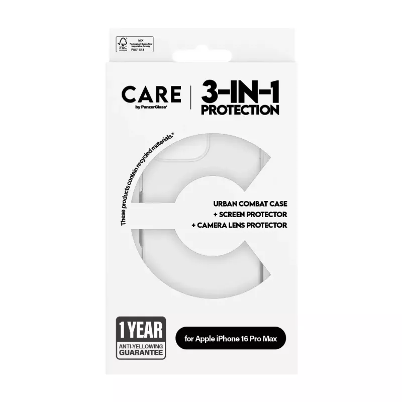 PanzerGlass ® | CARE by ® Flagship bundle 3-in-1 iPhone 16 Pro Max
