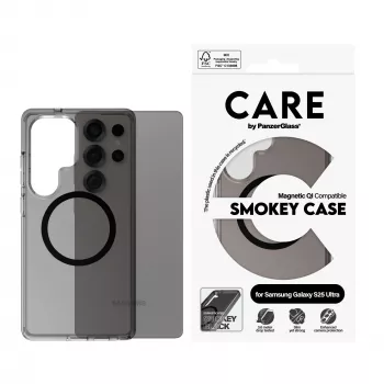 PanzerGlass CARE™ by ® Urban Combat case Smokey w. nero compatibile Qi Samsung Galaxy S25 Ultra