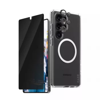 PanzerGlass CARE by ® Flagship bundle 3-in-1 privacy Samsung Galaxy S25 Ultra antigraffio antiurto