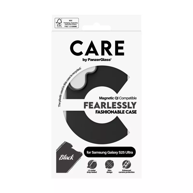 PanzerGlass CARE™ by ® Case nero con compatibile Qi Samsung Galaxy S25 Ultra