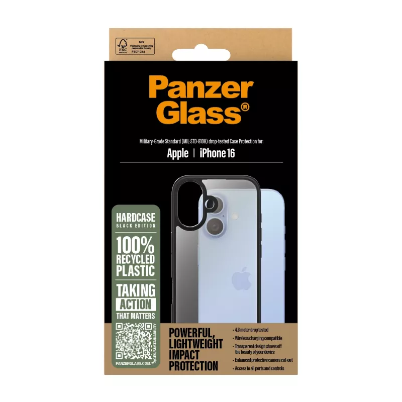 PanzerGlass ® HardCase trasparente iPhone 16