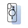 PanzerGlass ® HardCase trasparente con cornice MagSafe nera per iPhone 16
