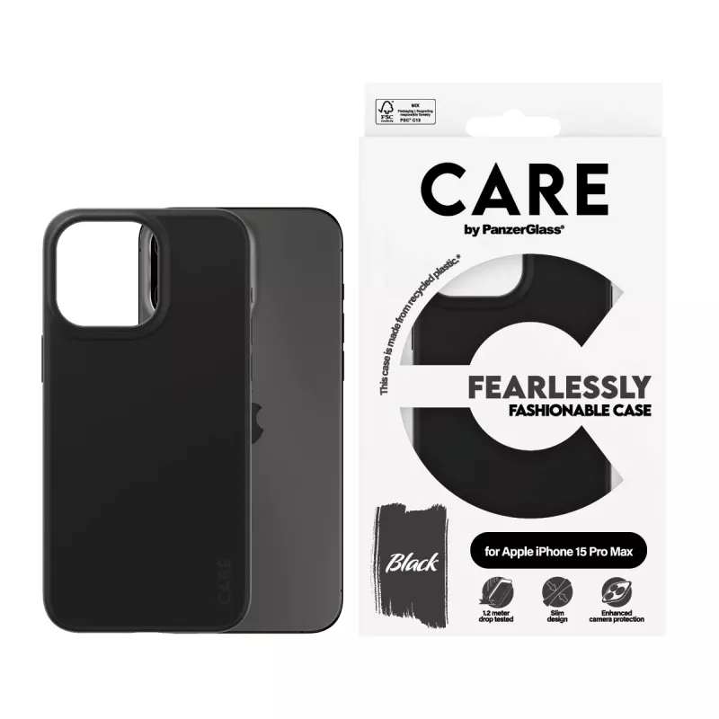 Cover PanzerGlass CARE by cover moda nero iPhone 15 Pro Max
