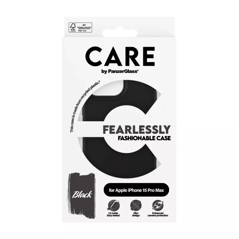 Cover PanzerGlass CARE by cover moda nero iPhone 15 Pro Max