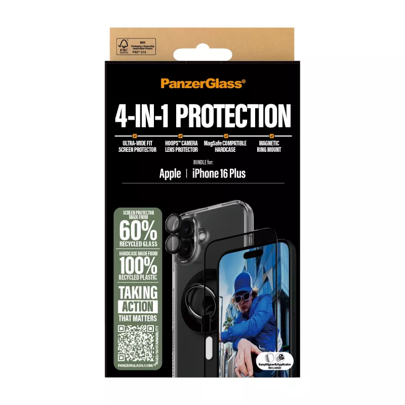PanzerGlass ® kit protezione 4-in-1 iPhone 16 Plus