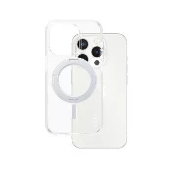 PanzerGlass CARE™ by ® case trasparente con kickstand argento e MagSafe iPhone 15 Pro