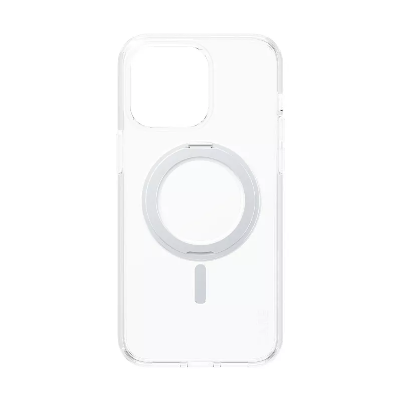 PanzerGlass CARE™ by ® case trasparente con kickstand argento e MagSafe iPhone 15 Pro Max