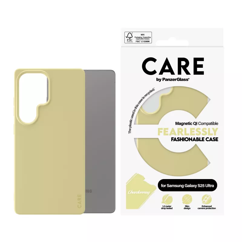 PanzerGlass CARE™ by ® case Chardonnay con compatibile Qi Samsung Galaxy S25 Ultra