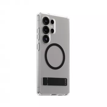 “PanzerGlass CARE™” by ”®” cover trasparente con supporto nero e compatibile Qi “Samsung Galaxy S25 Ultra”