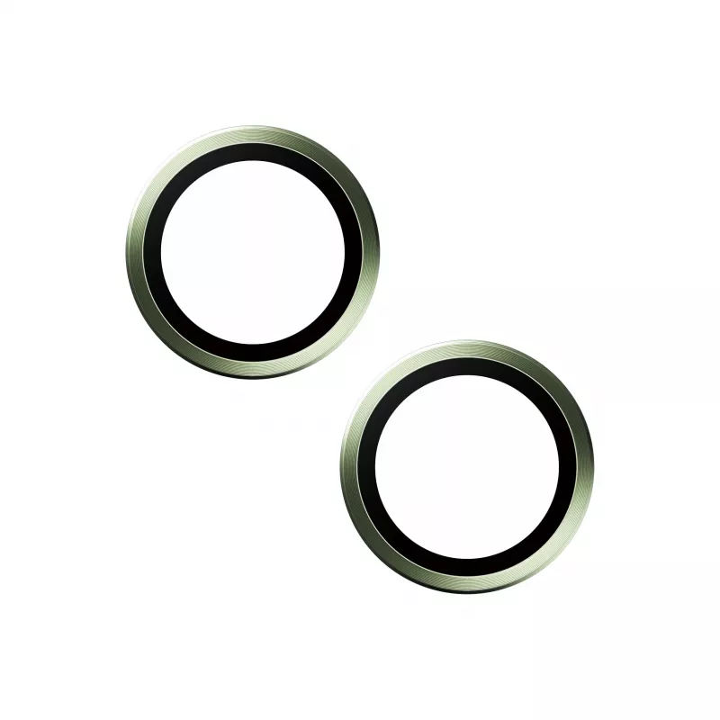 PanzerGlass ® Hoops® Protezione obiettivo fotocamera verde iPhone 15 | 15 Plus