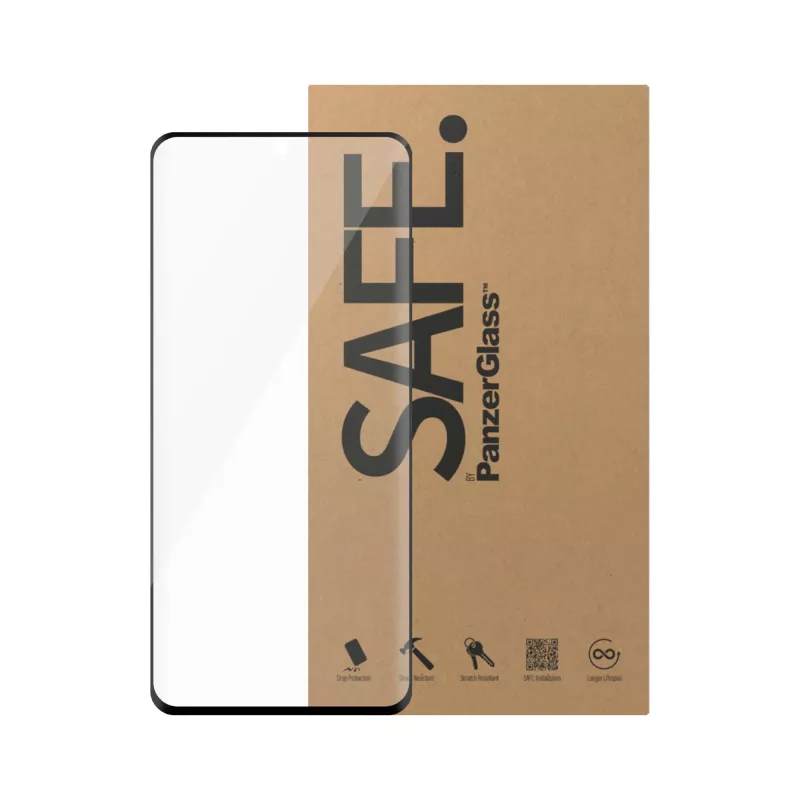 PanzerGlass SAFE. by ® Pellicola proteggi schermo con cornice nera Samsung Galaxy S20 5G | Ultra-Wide Fit | BULK