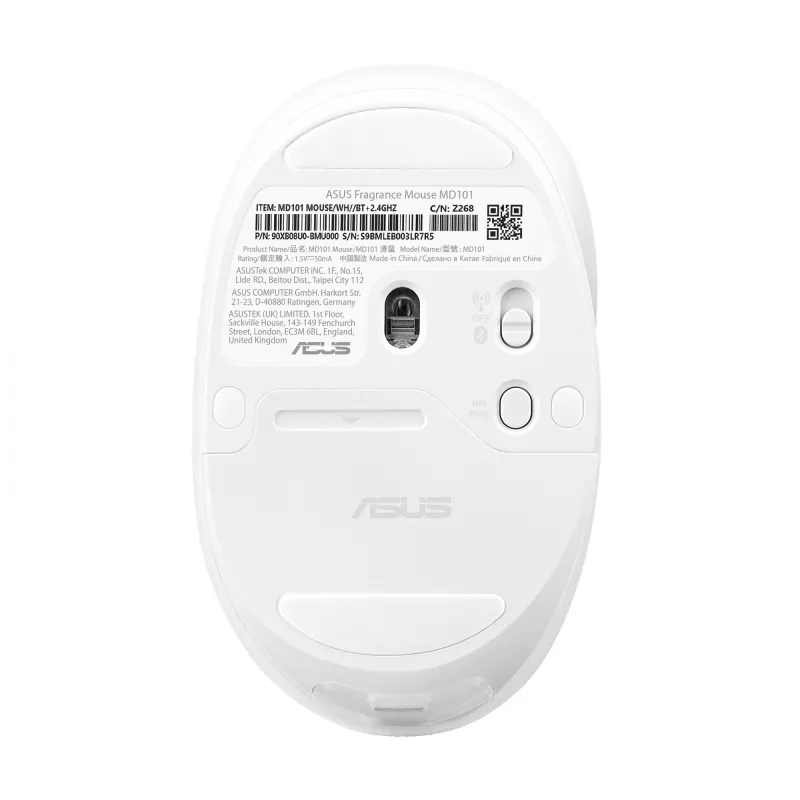 ASUS Fragrance MD101 mouse home ambidestro RF wireless + Bluetooth ottico 2400 DPI