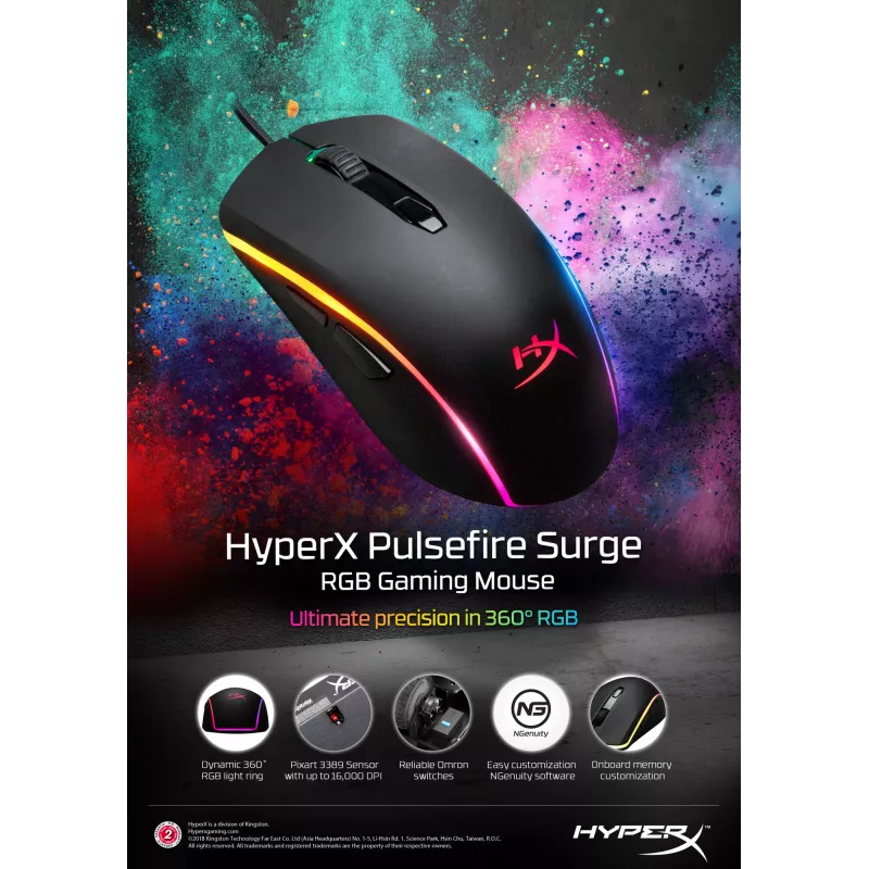 HyperX Pulsefire Surge – mouse gaming (nero)